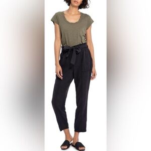 Sanctuary Black Tie-Waist Cropped Pants